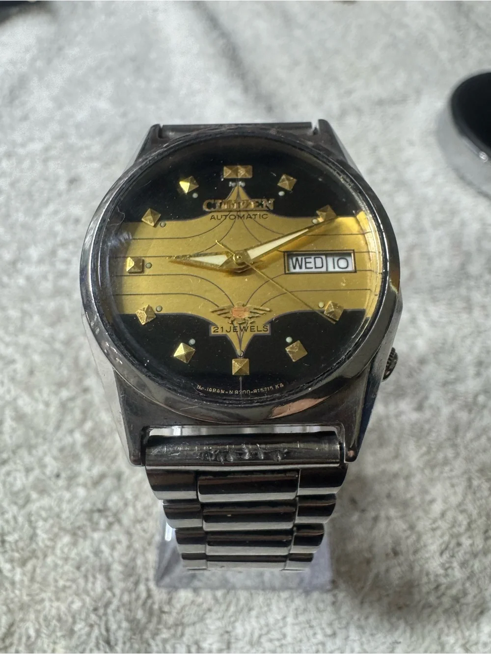 Citizen Two-Tone Black and Gold Automatic Wristwatch
